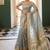 Grey tissue silk blend saree with paithani border and floral pallu