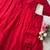 red color arco lace border roman silk blend gown set