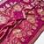 Magenta Color Designer Pallu With Shine Elegant Tassel Fumka Hand Made Khaddi Crepe Georgette Saree