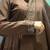 coffee color arco lace border roman silk blend gown set