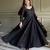 Black lucknowi thread & sequence work soft fox georgette flared anarkali suit set with dupatta