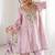 pink color real mirror embroidered silk blend kurti set