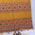 Yellow Color Ajarakh Print With Mirror Work And Latkan Satin Crepe Saree 