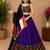 Purple  Plain Lehenga With Full Kutch Work Blouse For Navratri - full stitched free size