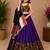 Purple  Plain Lehenga With Full Kutch Work Blouse For Navratri - full stitched free size