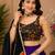 Purple  Plain Lehenga With Full Kutch Work Blouse For Navratri - full stitched free size