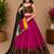 Pink Plain Lehenga With Full Kutch Work Blouse For Navratri - full stitched free size