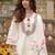 Floral Embroidered Kurta With Trousers & Dupatta