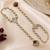 Maroon stone & agate stone haath phool (hath panja), antique gold plated