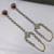 Maroon stone & agate stone haath phool (hath panja), antique gold plated