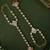 Pink stone & agate stone haath phool (hath panja), antique gold plated