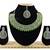 Green designer premium festive wear necklace set