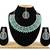 Green designer premium festive wear necklace set