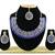 Blue designer premium festive wear necklace set
