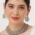 Green designer premium festive wear necklace set