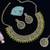 Green designer premium festive wear necklace set