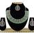 Green designer premium festive wear necklace set