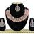 Pink designer premium festive wear necklace set