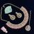 Pink designer premium festive wear necklace set