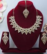 Gold designer premium festive wear necklace set