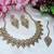Gold designer premium festive wear necklace set