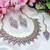 Purple designer premium festive wear necklace set