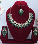 Turquoise designer premium festive wear necklace set