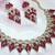 Pink designer premium festive wear necklace set