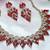 Red designer premium festive wear necklace set