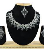 Black designer premium festive wear necklace set