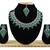 Green designer premium festive wear necklace set