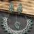 Green designer premium festive wear necklace set
