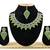 Green designer premium festive wear necklace set