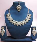Grey designer premium festive wear necklace set