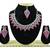 Pink designer premium festive wear necklace set