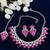 Pink designer premium festive wear necklace set
