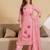 Women Floral Embroidered Straight Kurta with Trousers & Dupatta