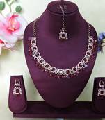 Maroon designer premium festive wear necklace set