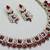 Maroon designer premium festive wear necklace set