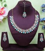 Multicolor designer premium festive wear necklace set