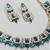 Turquoise designer premium festive wear necklace set