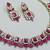 Pink designer premium festive wear necklace set