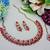 Red designer premium festive wear necklace set