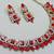 Red designer premium festive wear necklace set