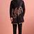 Black designer embroidered indo western set for men