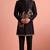 Black designer embroidered indo western set for men