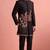 Black designer embroidered indo western set for men