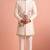 White designer embroidered indo western set for men