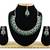 Green designer premium festive wear necklace set