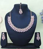 Purple designer premium festive wear necklace set